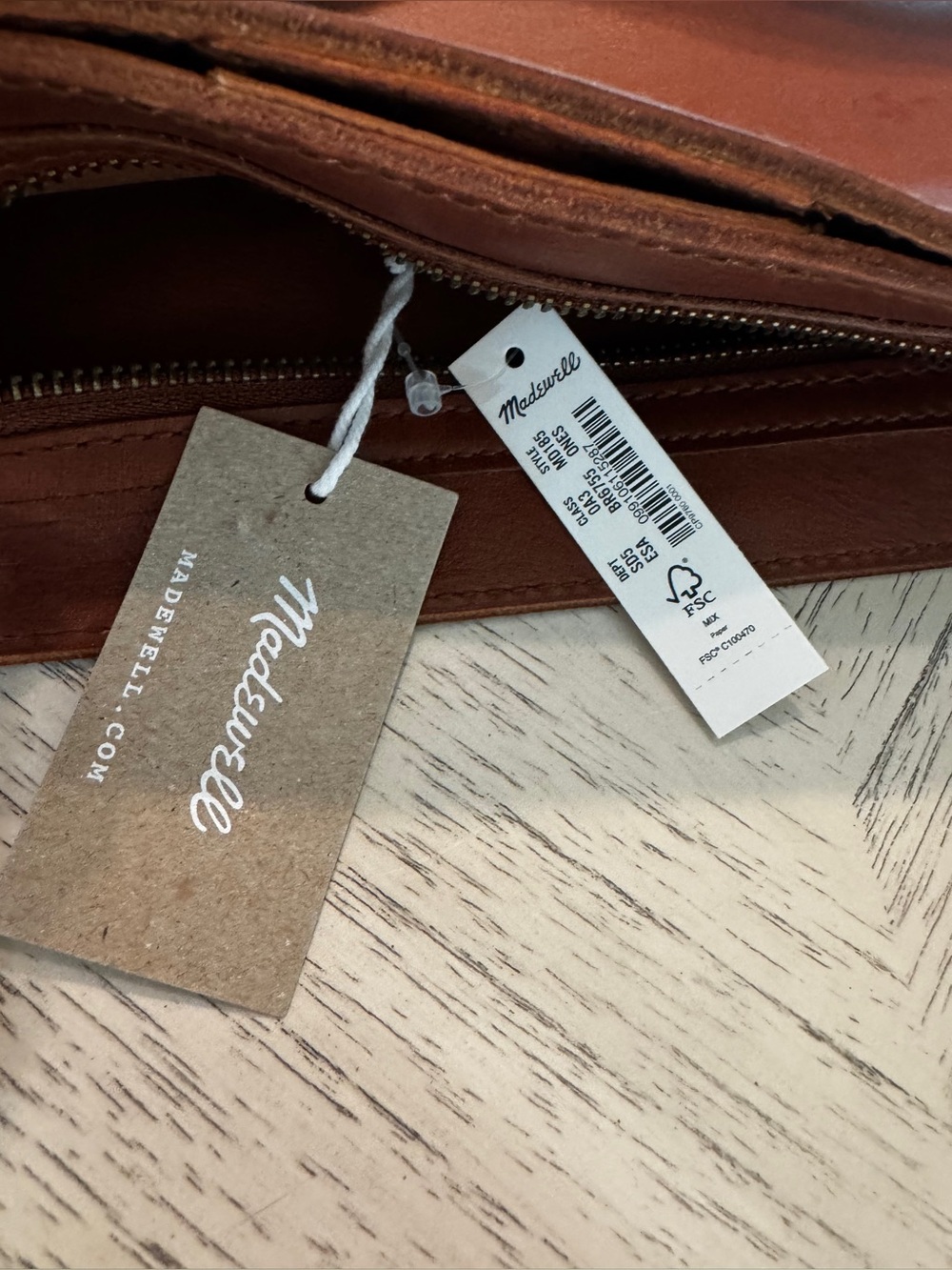 Madewell The Transport Saddlebag Leather Crossbody Bag English Saddle NWT - Picture 4 of 16